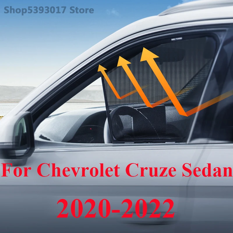 

Для Chevrolet Cruze Sedan 2020-2022, автомобильные магнитные боковые окна, солнцезащитные оттенки, сетчатая затеняющая штора, автомобильные оконные шторы, аксессуары