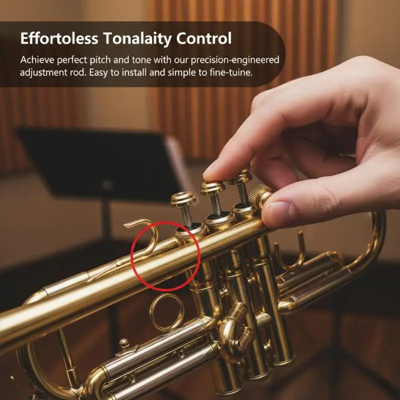 2Pcs Trumpet Brass Adjustment Rod for Accurate Tuning Slide Repair Tool for Home and School Use