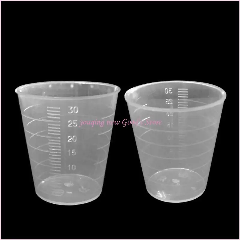 57QA سيليكون قياس الأدوات كوب أدوات القبل 27.5 مل القياس كوب العصي الخشب نقل الكؤوس القشق القش