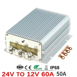 24V/48V to12V 30A 40A 50A 60AReliable Product Step Down DC DC Converter 24 Volt to 12 Volt 720W DC-DC Car Buck Voltage Regulator