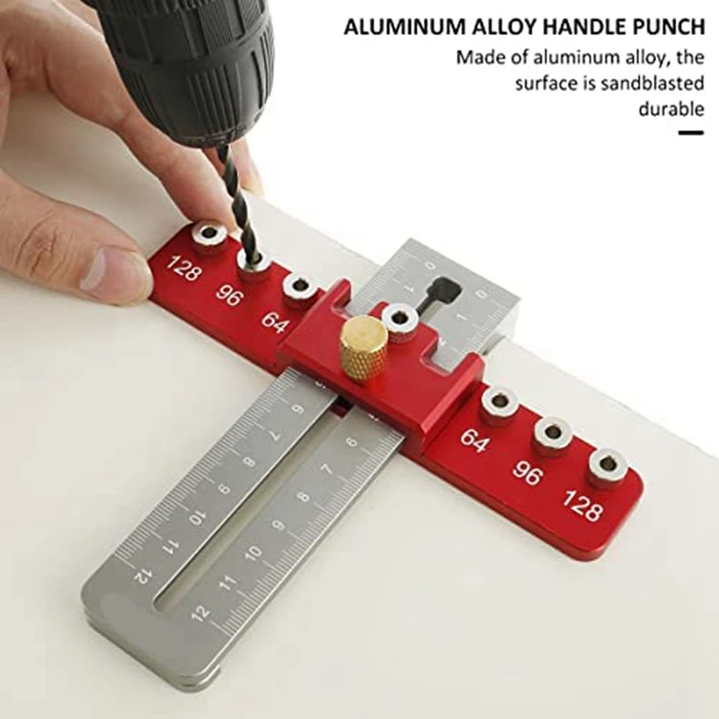 Cabinet Hardware Jig,Alloy Cabinet Handle Jig,Adjustable Drill Template Guidetool,For Installation Of Door Drawer Handle Promoti