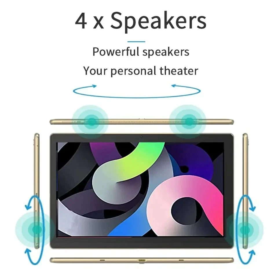 Global Language Google Play Certified Large Screen 14.1 Inch Tablet Pc 256GB Phone Call Bluetooth 5G WiFi Learning Game Pad