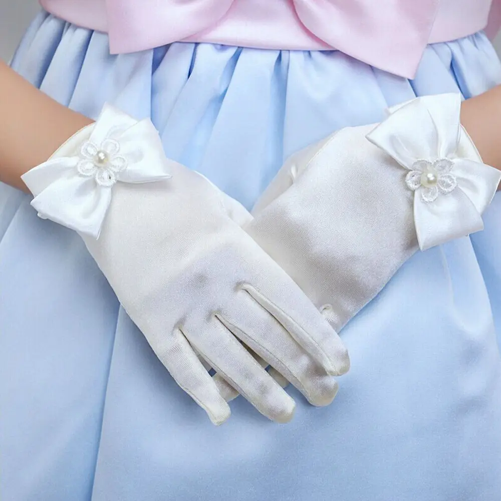 Accessories Short Gloves Children's Party Flower Girl Bowknot Gloves Dress Gloves Brief Paragraph Lady Gloves Princess Gloves