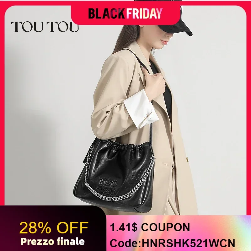 TOUTOU Large Capacity Tote Bag 2024 New Simple and Versatile Single Shoulder Crossbody Bag for Women Fashion Luxury Handbag