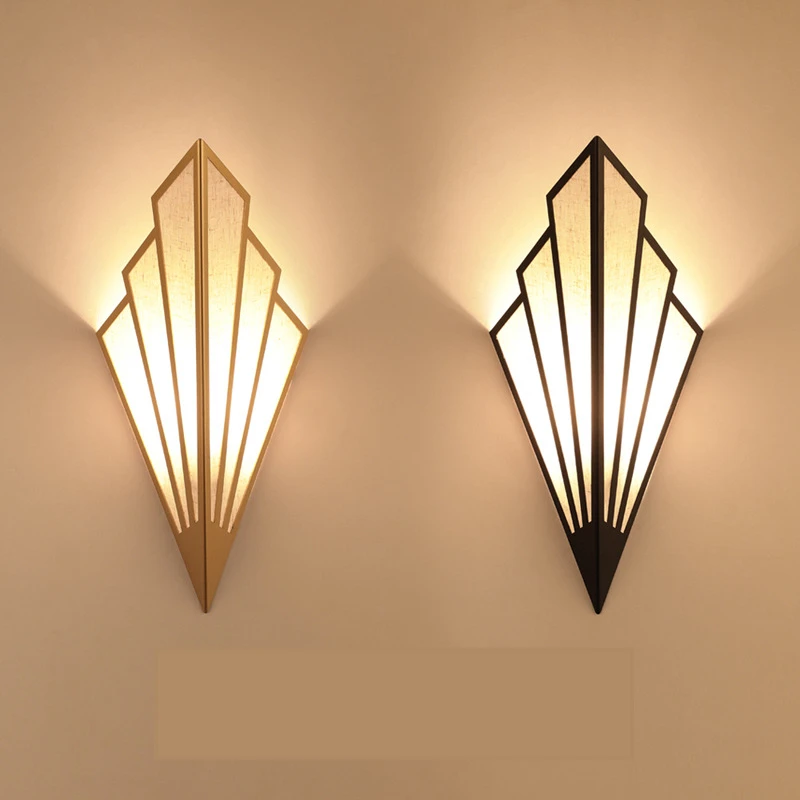 

Современный короткий алмазный светодиодный настенный светильник для гостиной, домашнего декора, креативный настенный светильник с лампочкой E14, тканевый светильник Lampsha