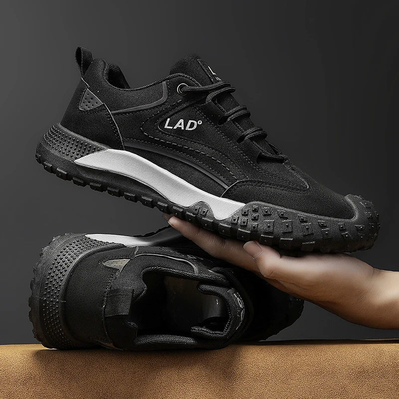 

Shoes for Men Outdoor Hiking Spliced Lace Up Casual Sports Thick Sole Anti Slip Men Fashion Workwear Shoes Zapatos Altos Hombre