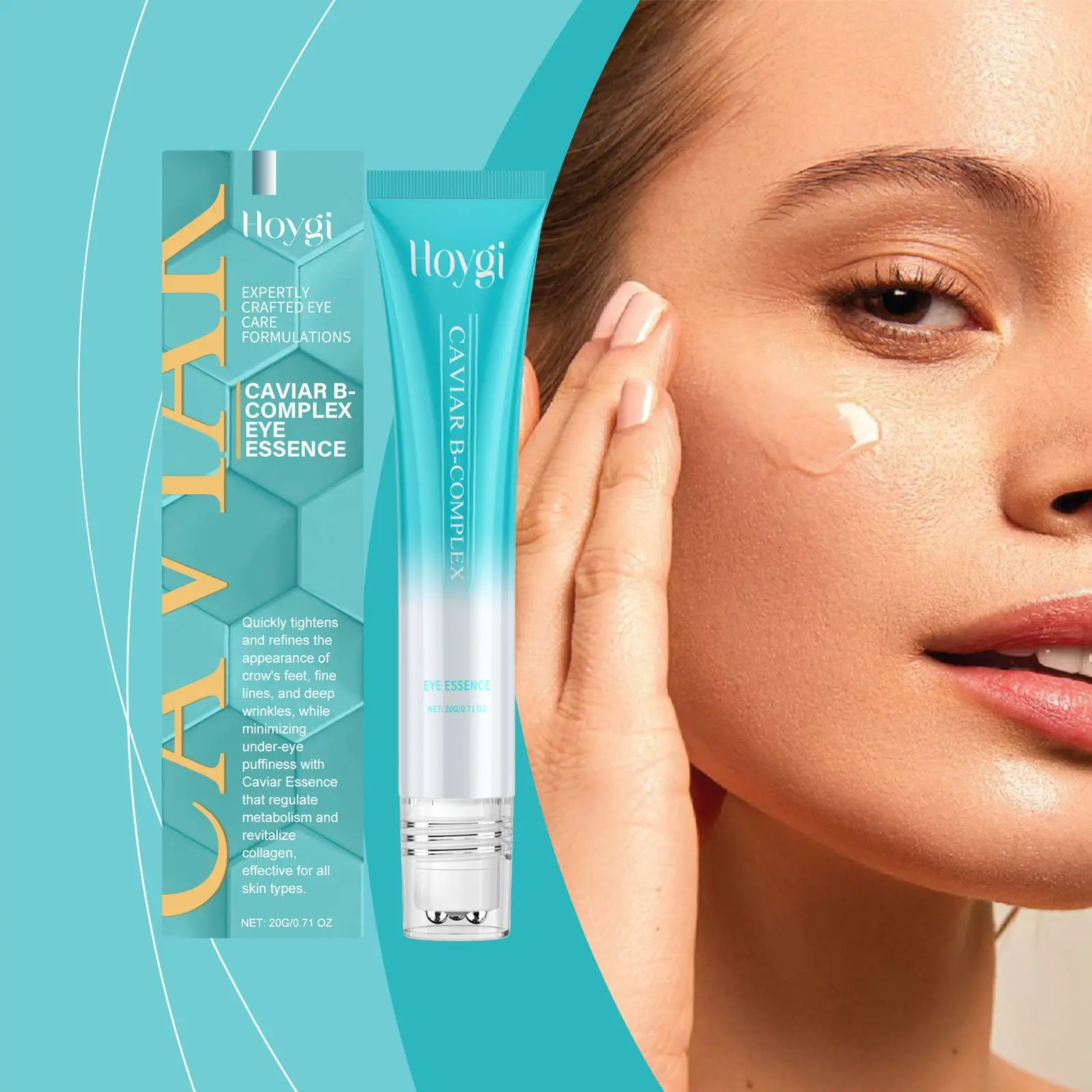 Caviar Eye Essence Remove Dark Clrcles Firming Lifting Smoothing Fine Lines Anti Puffiness Moisturize Skin Around the Eye Serum