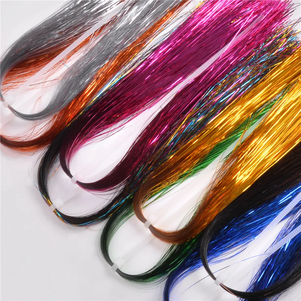 10Packs fly tying material 10 colors crystal flash Holographic Tinsels Skirts bait Lure making fishing fly tieing supplies