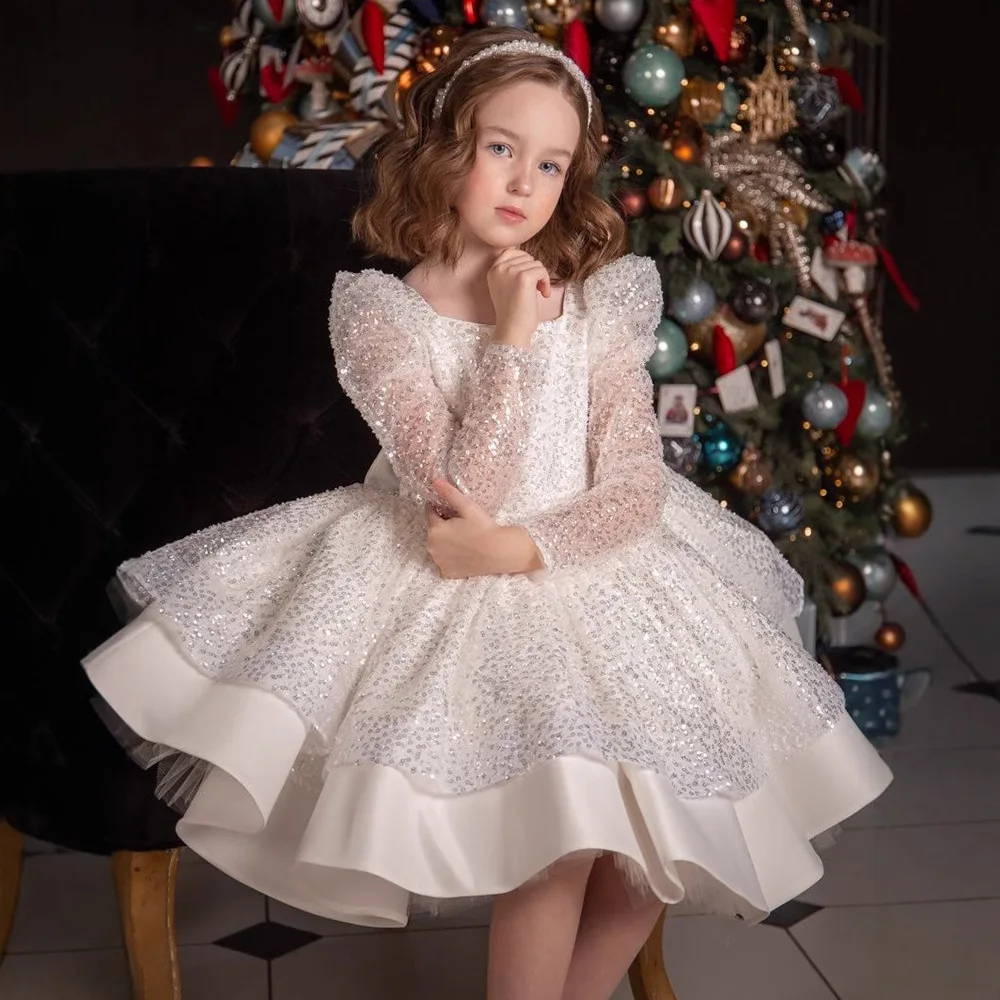 

Children high End Host Piano Performance Princess Ball Gown Girls Cute Bow Design Birthday Party Dress g457