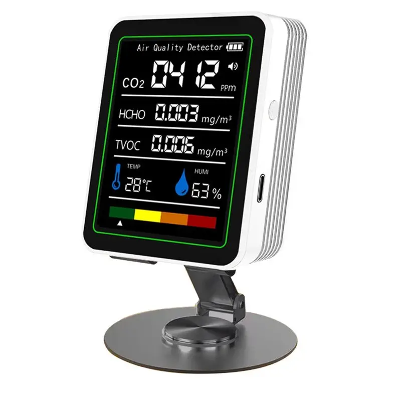 

Многофункциональный измеритель качества воздуха: CO2, температуры и влажности, TVOC, HCHO, формальдегида, белый
