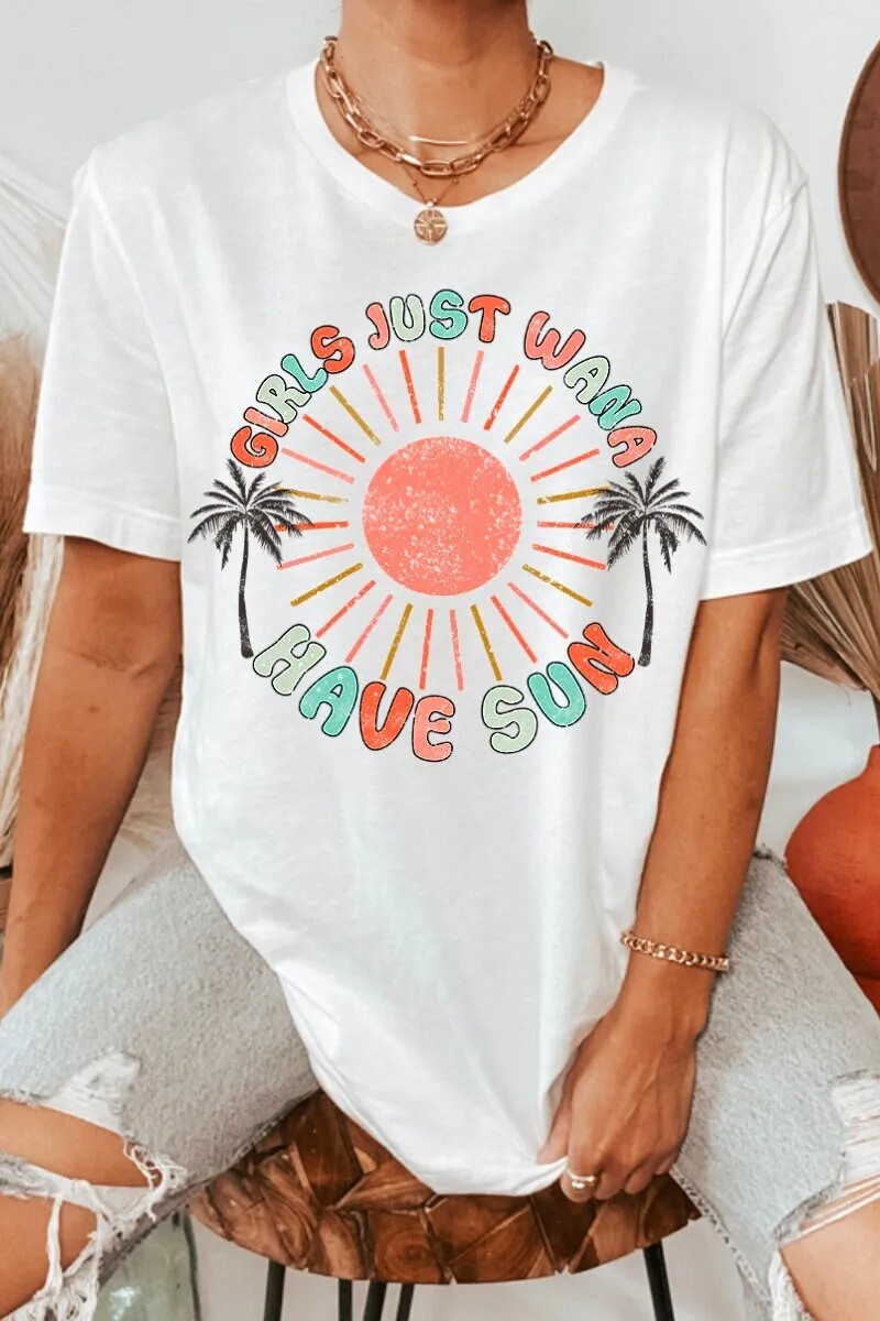 Girls Just Wanna Have Sun T Shirt Fit