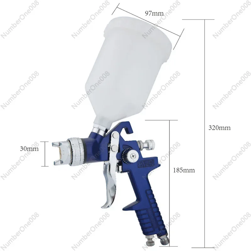 Pneumatic paint spray gun, multifunctional adhesive coating spray gun for automotive furniture