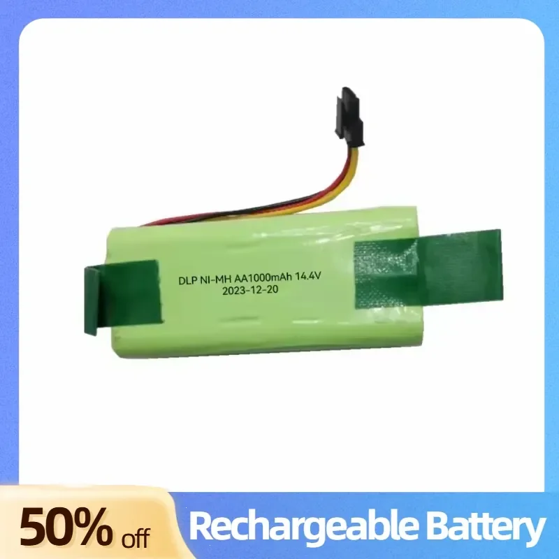 1000-3000mAh Large Capacity Nickel-hydrogen Battery 14.4V for Midea Sweeping Robot R1-L083B 085B 081A Rechargeable Batteries