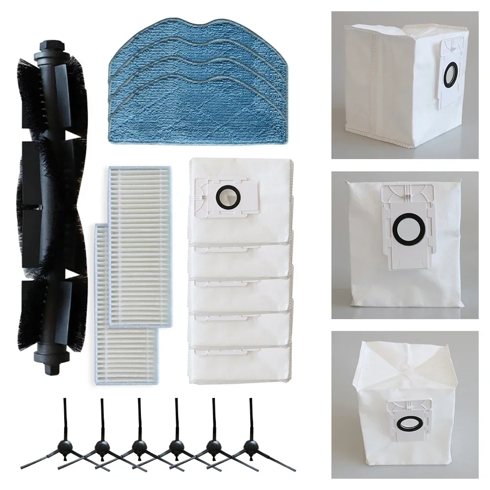 

Side Brush Kit Vacuum Dust Bag Kit Stubborn Stains Removal Thorough Cleaning Effective Mopping Hard-to-reach Corners For 360