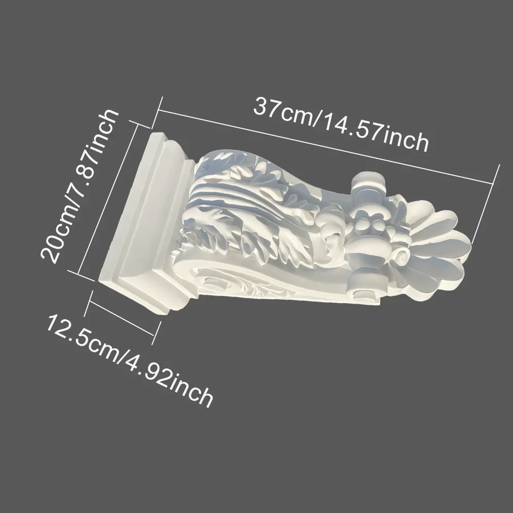 PU Gypsum High Quality  Pillar Head Lightweight Carved Bracket for Indoor Villa Wall Ceiling Architectural Home Decor