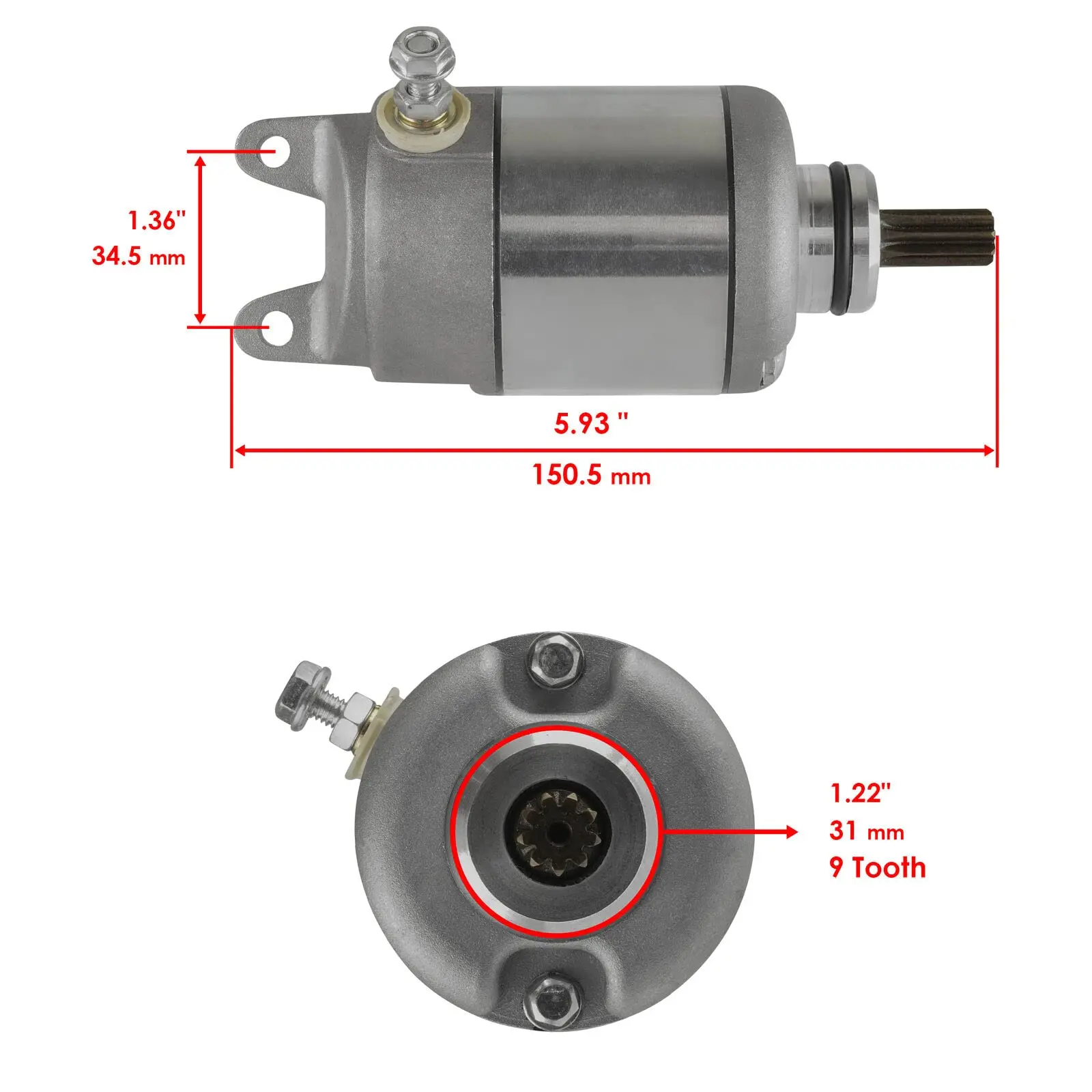 

Electrical Starter Fit for KTM 250 EXC-F 250 SX-F 250 XC-F 250 XCF-W Motorcycle 07 08 09 10 11 12 13 OEM 77040001000