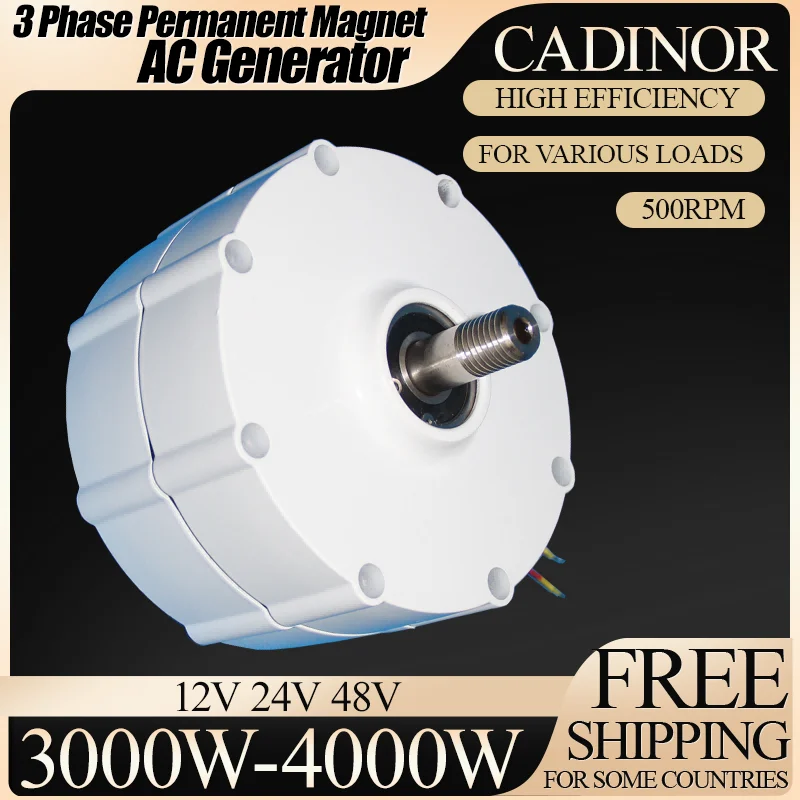 

Free Energy Compact Structure High Volume Wind Turbine Generator 500Rpm 1KW-4000W 380V Windmill AC DC Power Magnetic Alternator