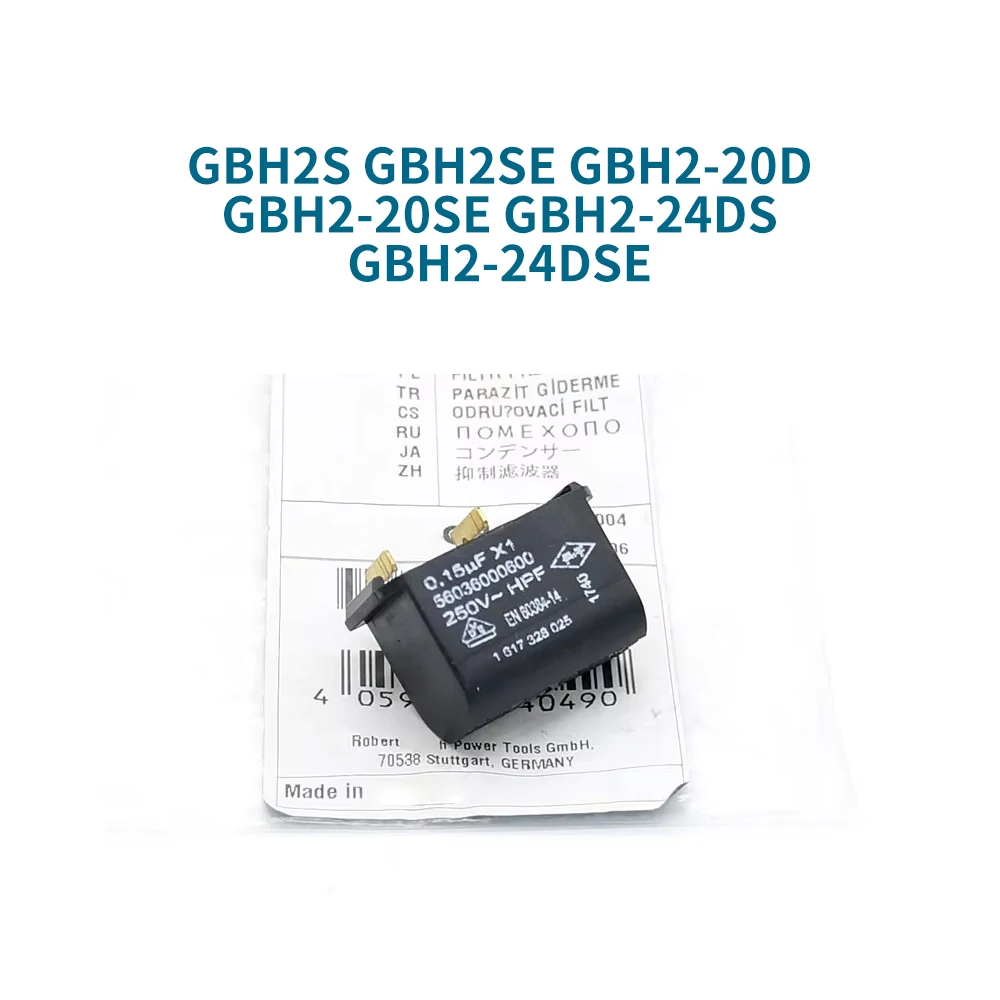

Capacitors Replacements Accessories for Bosch GBH2S GBH2SE GBH2-20D GBH2-20SE GBH2-24DS GBH2-24DSE Filters Power Tools Parts