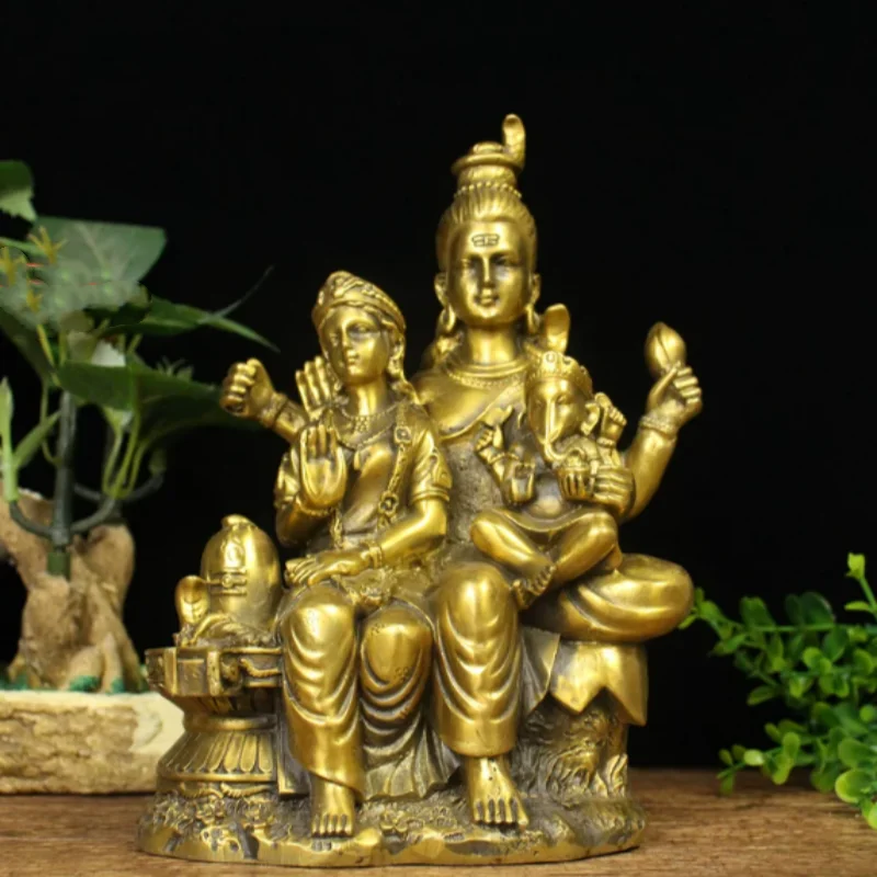 Antique bronze Shiva deity Statue Nepalese Thai style home living room desktop decoration exquisite handicrafts