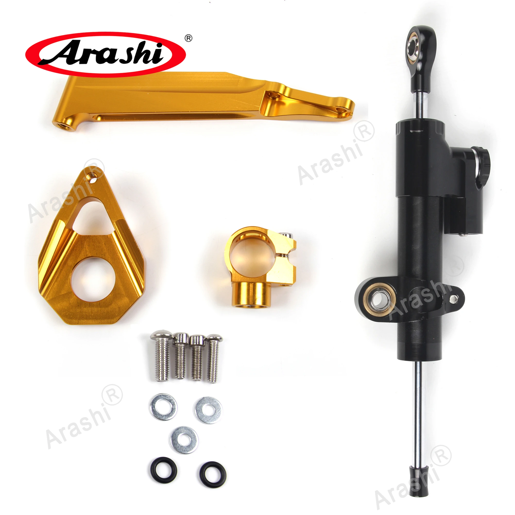 Arashi Steering Damper Stabilizer Bracket For HONDA CBR600RR 05-06 CBR600 CBR 600 RR 600RR Motor Part Mount CNC Aluminium