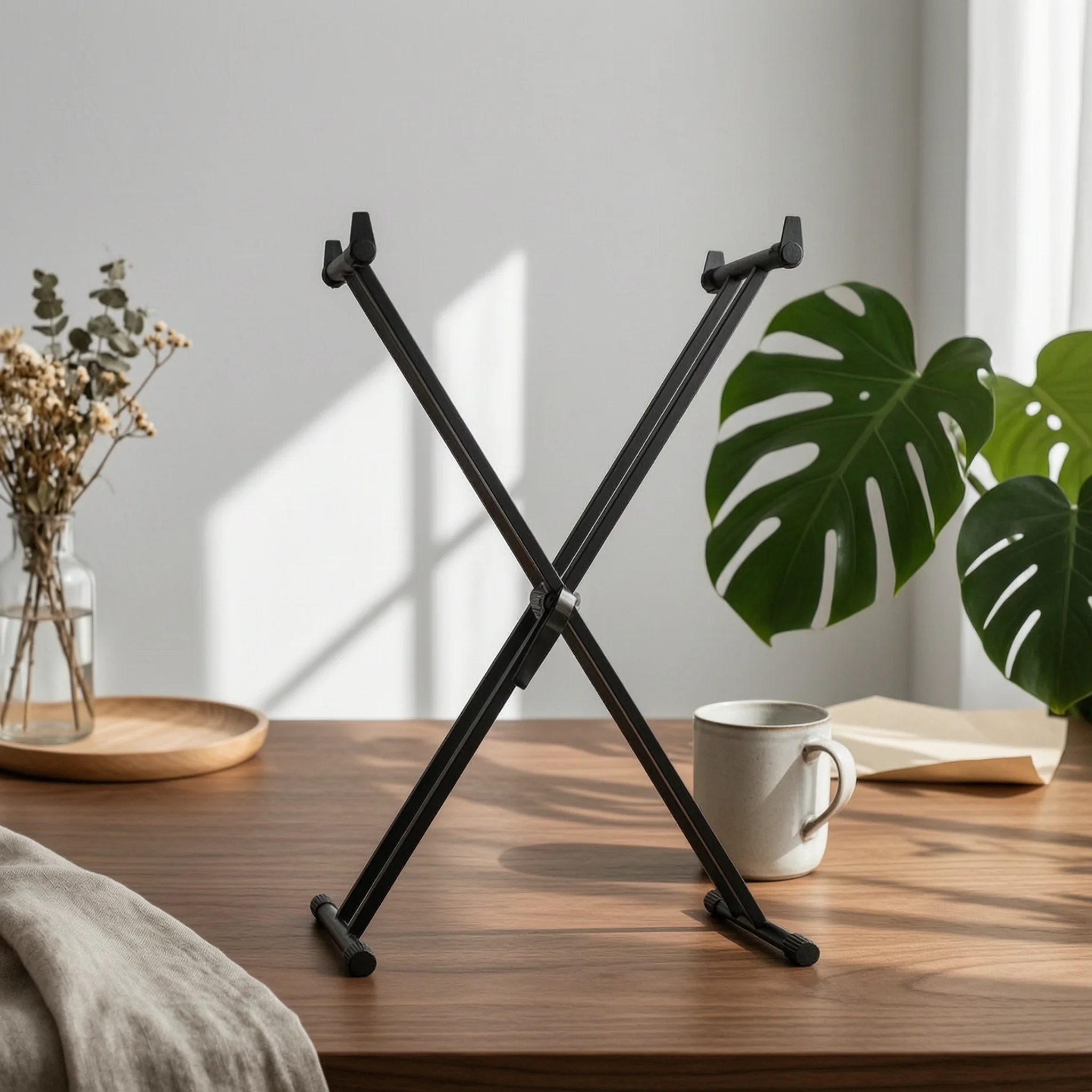 Double-X Keyboard Stand Foldable Double X Keyboard Stand Sturdy Long-Lasting for Keyboardists, Home Studio, Stage