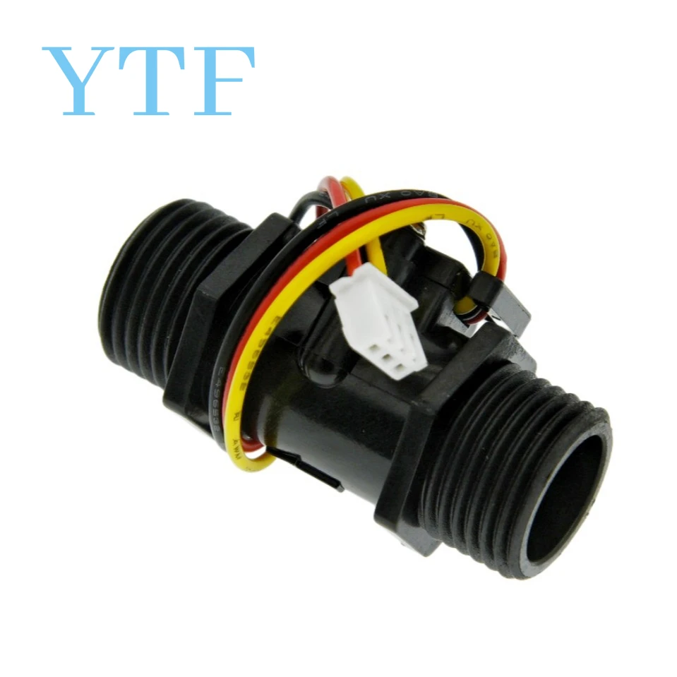 Transparent Black Flow Meter YF-201C Water Flow Sensor Turbine Flow Meter 4 Points Flow Sensor