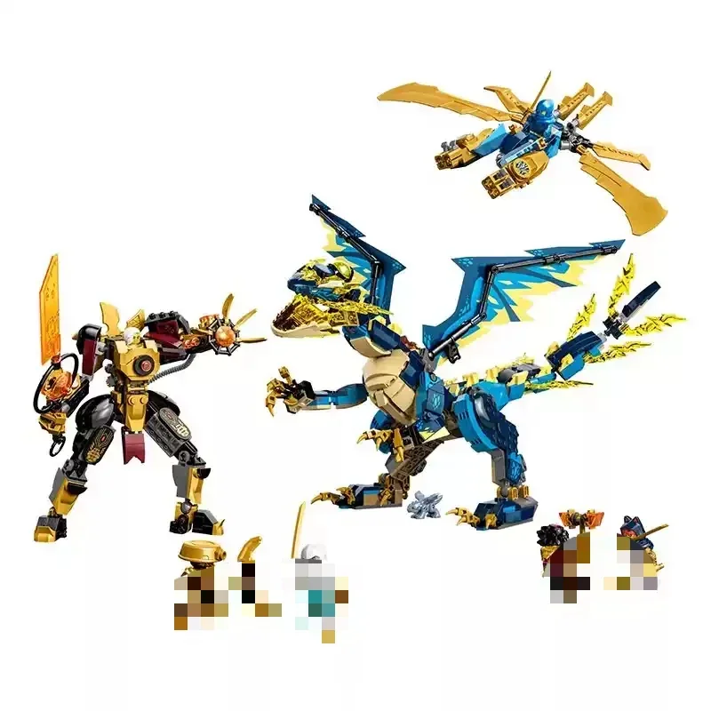 Phantommer Ninjara Dragon Risee Elementall Dragon War Queenen Mecha Assembly Building Block Toy Boy Ornament Gift