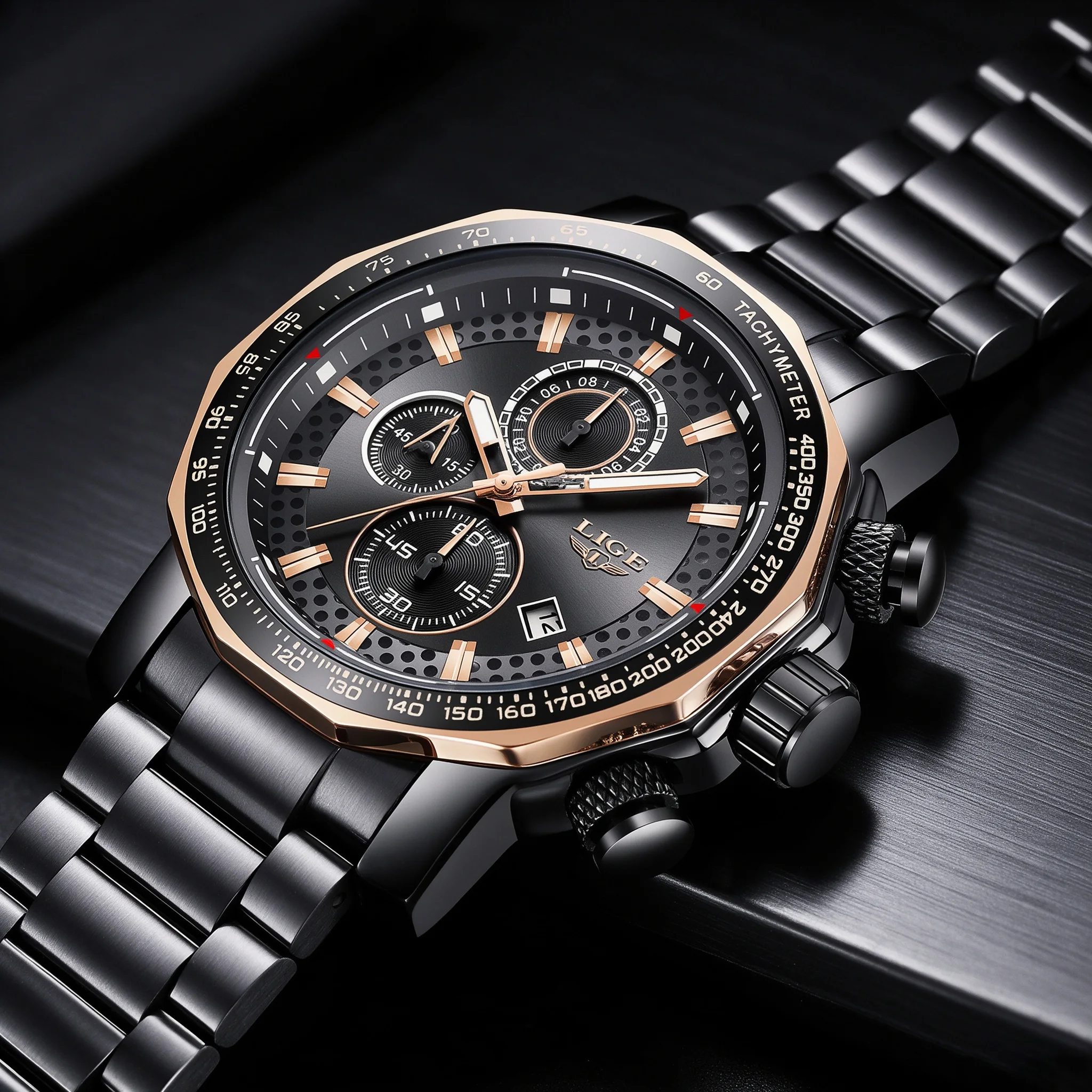 LIGE Men Big Watches Brand Spo - Luxury Watch Magazine review and price