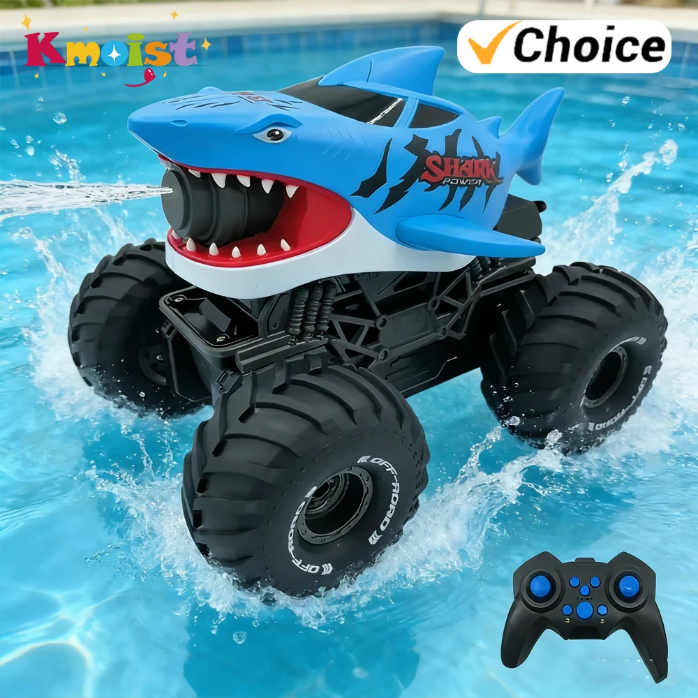 

2,4G пульт дистанционного управления акула-амфибия автомобиль двойные часы управление боевая стрельба трюк-амфибия автомобиль электрическая лодка игрушка для детей