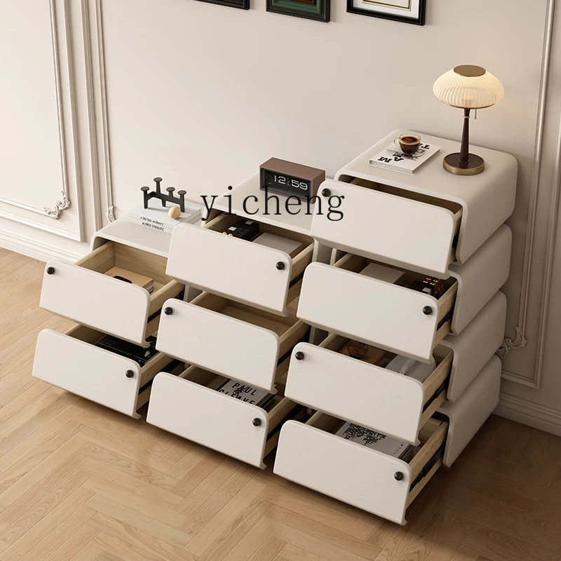 

XL all solid wood medieval creative bucket cabinet light luxury sofa side cabinet storage bedside table