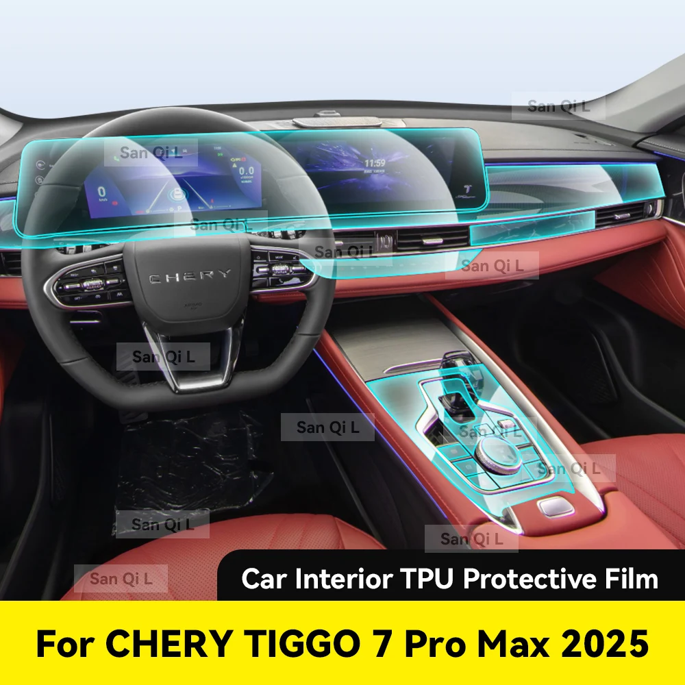 

Interior TPU For CHERY TIGGO 7 PRO Max 2025 Protective Film Cover Anti-Scratch Navigation Screen Automotive Film Accessories