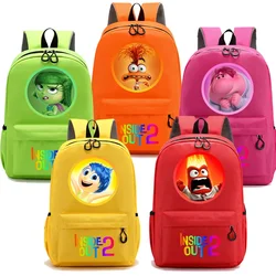 Inside Out 2 Children Backpack Anxiety Anger Joy Primary School Bag Disney Cartoon Movie Trend Schoolbags Girl Boy Birthday Gift