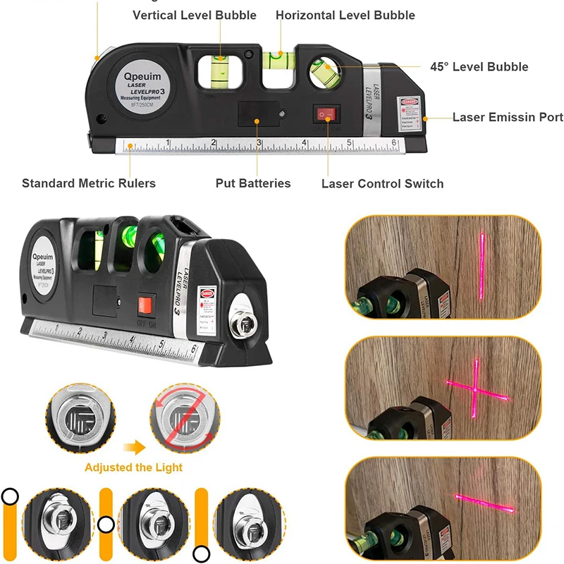 Laser Levels High Precision Multifunctional Infrared Optical Instruments Renovation Measurement and Line Level Laser Tools