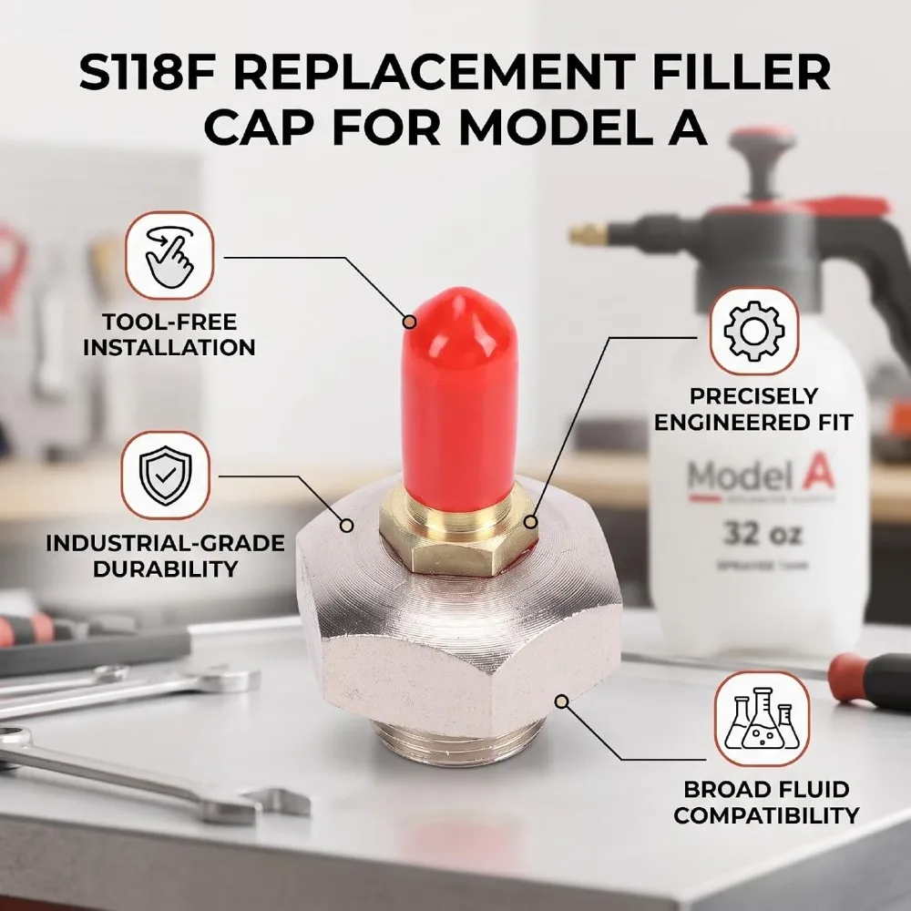 4PCS Leak Proof Seal Sprayer Filler Cap Copper+Titanium Steel Hand Tighten Replacement Filler Cap T Shaped Model A Sprayer Cap