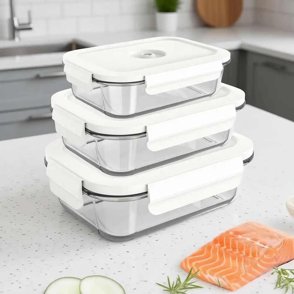 

Стеклянные контейнеры с вакуумной герметизацией для хранения продуктов