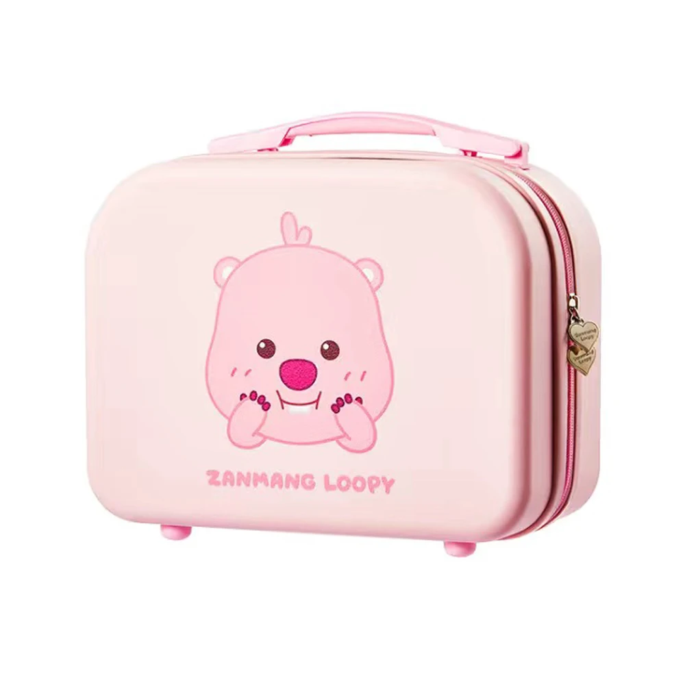 MINISO Loopy Handheld Suitcase Anime Cartoon Cute Outdoor Portable Small Travel Case Large Capacity Storage Cosmetic Bag