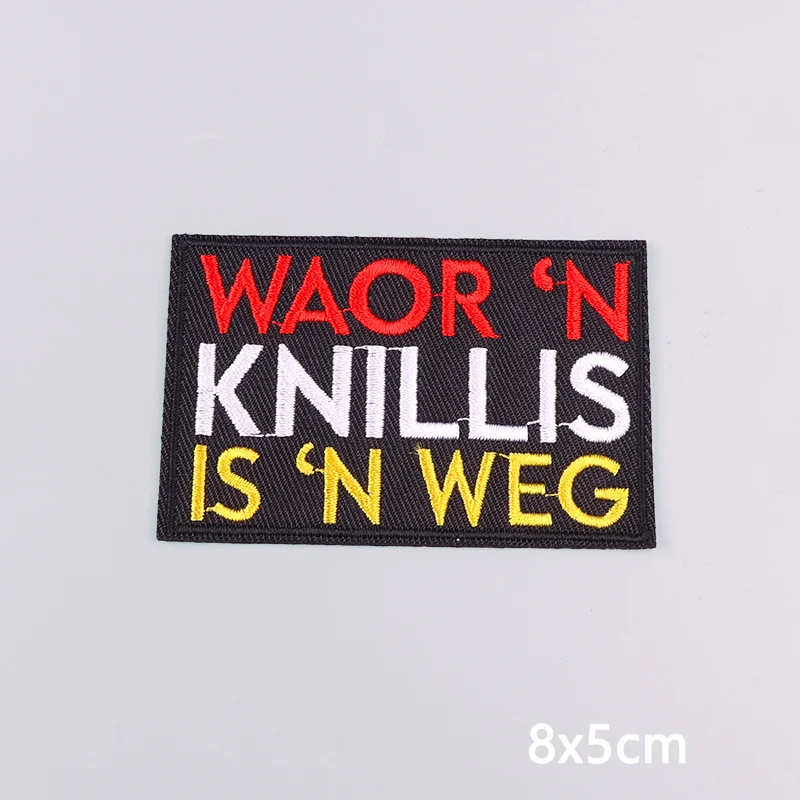 Nieuwe geborduurde patches Oeteldonk embleem patch opstrijkbare patch op kleding Nederland carnaval kikker applique patches voor kleding