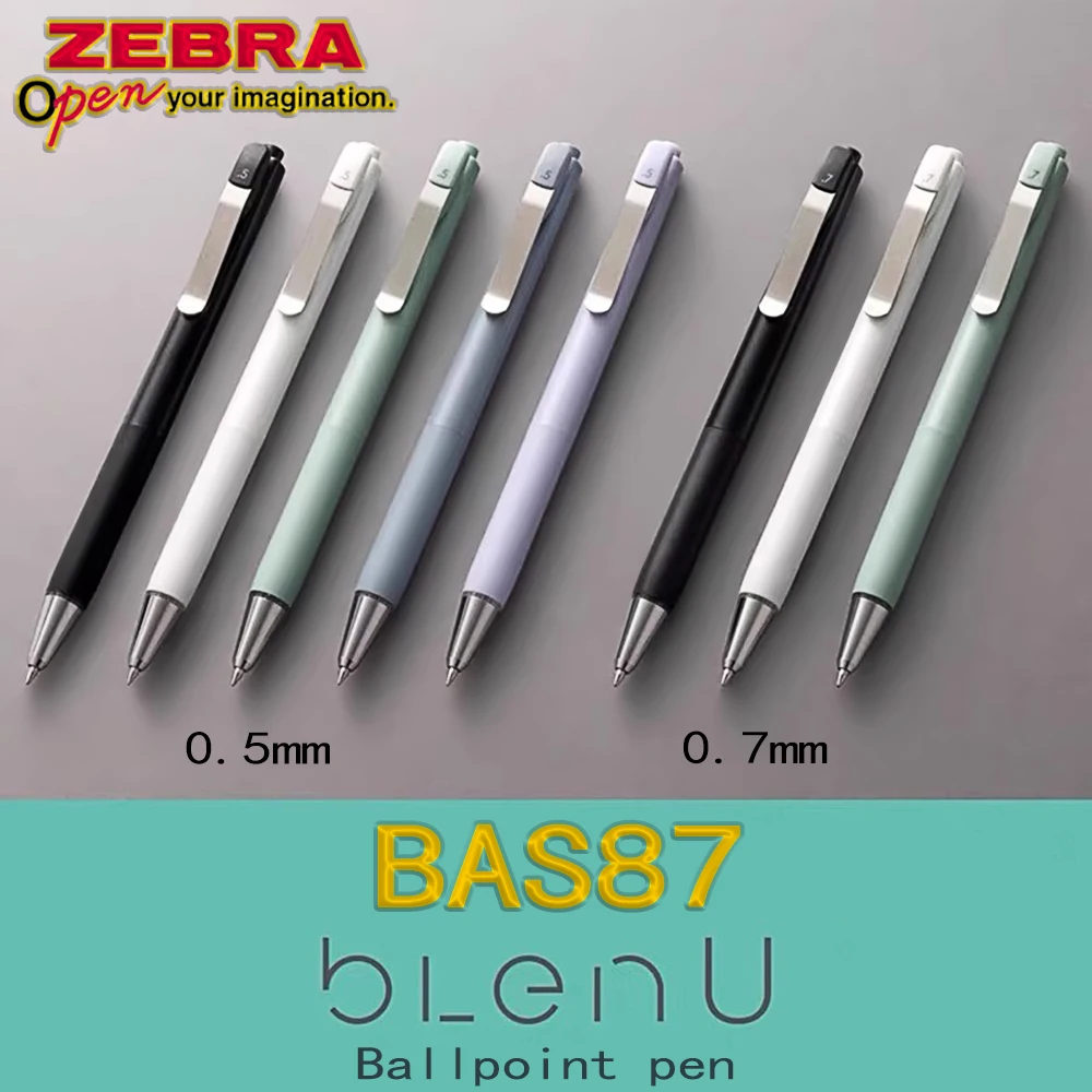 

New Japan ZEBRA Blen U Ballpoint Pen BAS87 0.5/0.7mm Newly Upgraded Thick Ink Quick Drying Back To School Stationery
