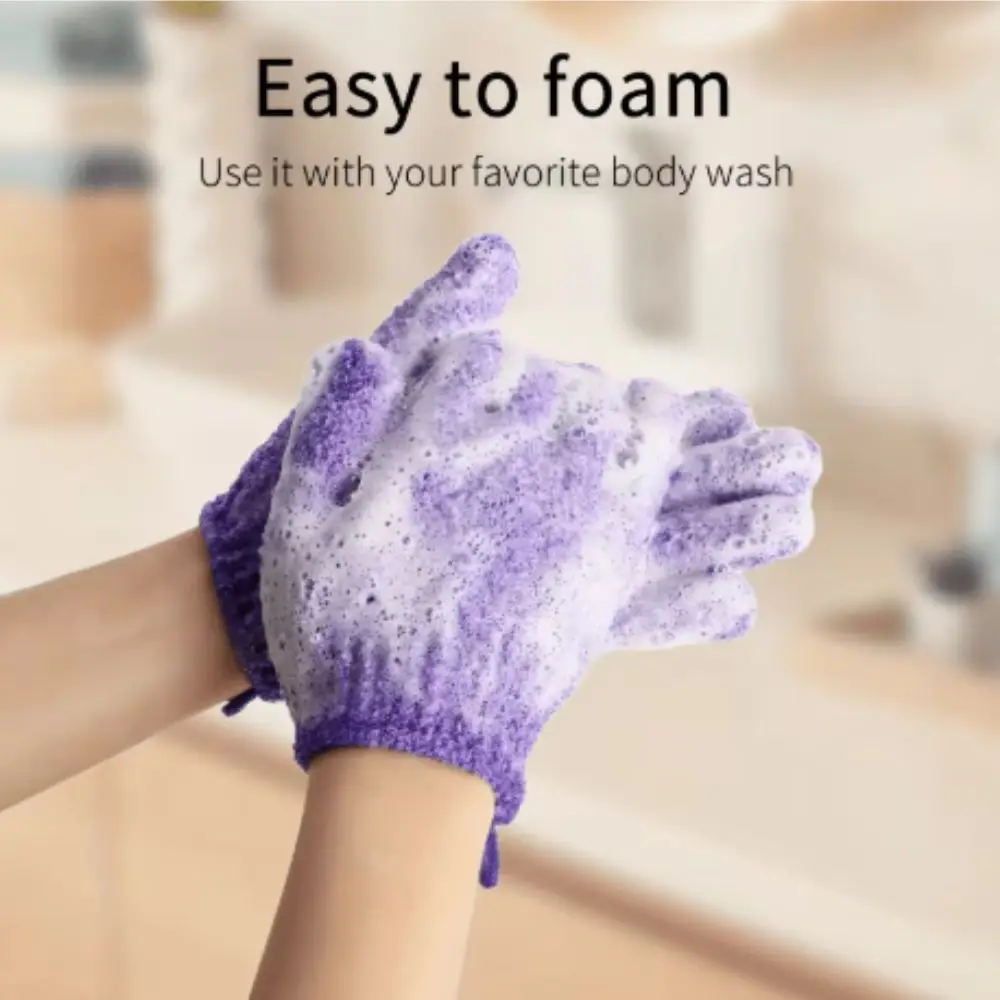 1-4pcs Colourful Exfoliating Gloves, Bath Gloves For Shower, Double Sided Exfoliating Gloves, For Spa, Massage And Body Scrubs