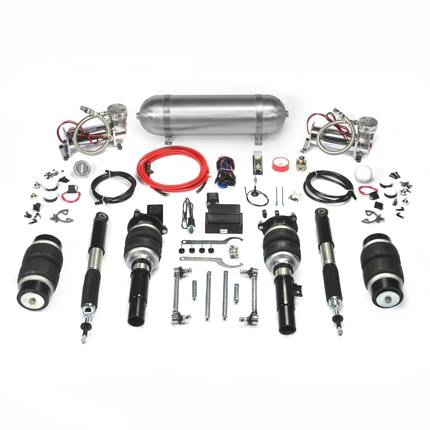 Airride Airlift Full Kit New Adjustable Air Suspension Management System with Pneumatic Shock Absorbers