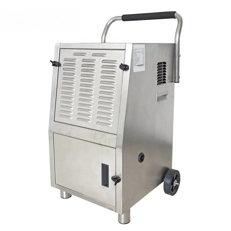 

304 Stainless Steel Housing Never Rusty Big Wheel and Hand Push Industrial Dehumidifier