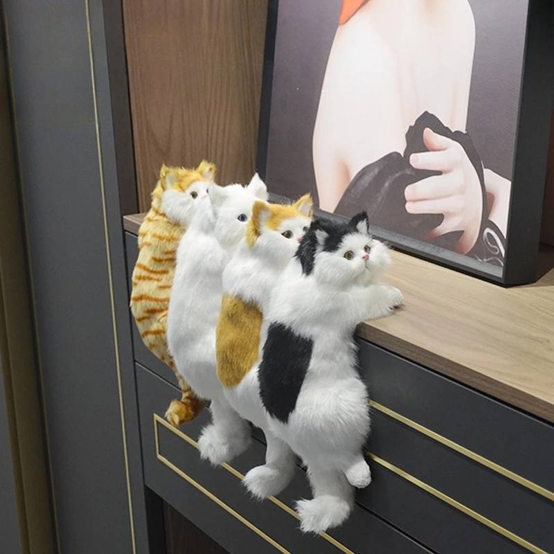 

Реалистичная имитация котенка, креативный художественный декор ручной работы для дома, свадебный подарок, подвесное украшение, ТВ-кошка, прочный и безопасный материал