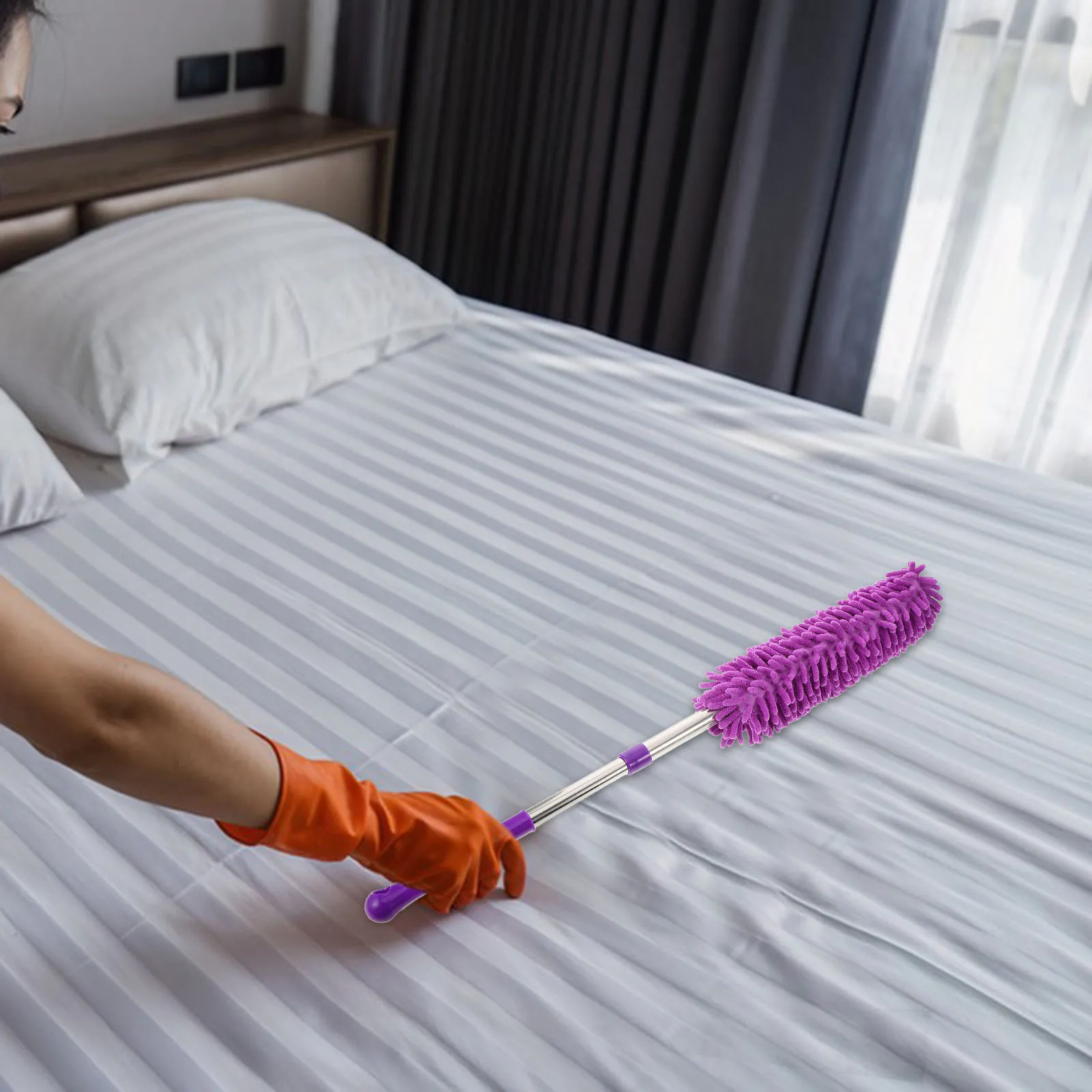 

Chenille Extendable Dust Cleaner Tool Household Cleaning Duster Home Sweeping Duster Telescopic Handle Wall Ceiling Car