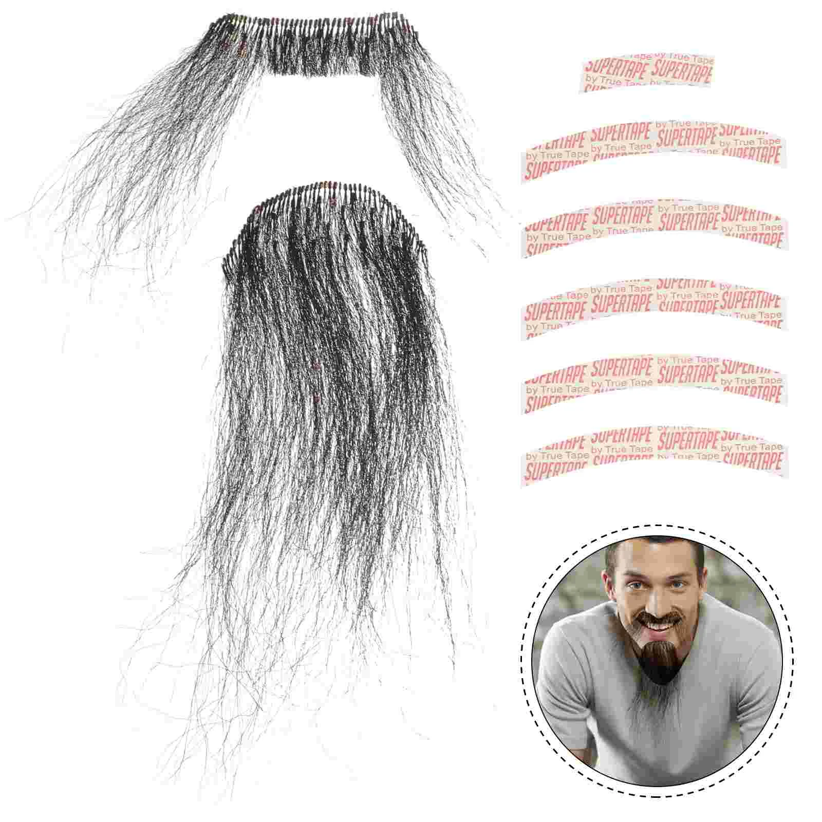 

1 Set Cosplay Fake Beard Mustache Artificial Beard Prop Halloween Party Cosplay Beard realistic beard