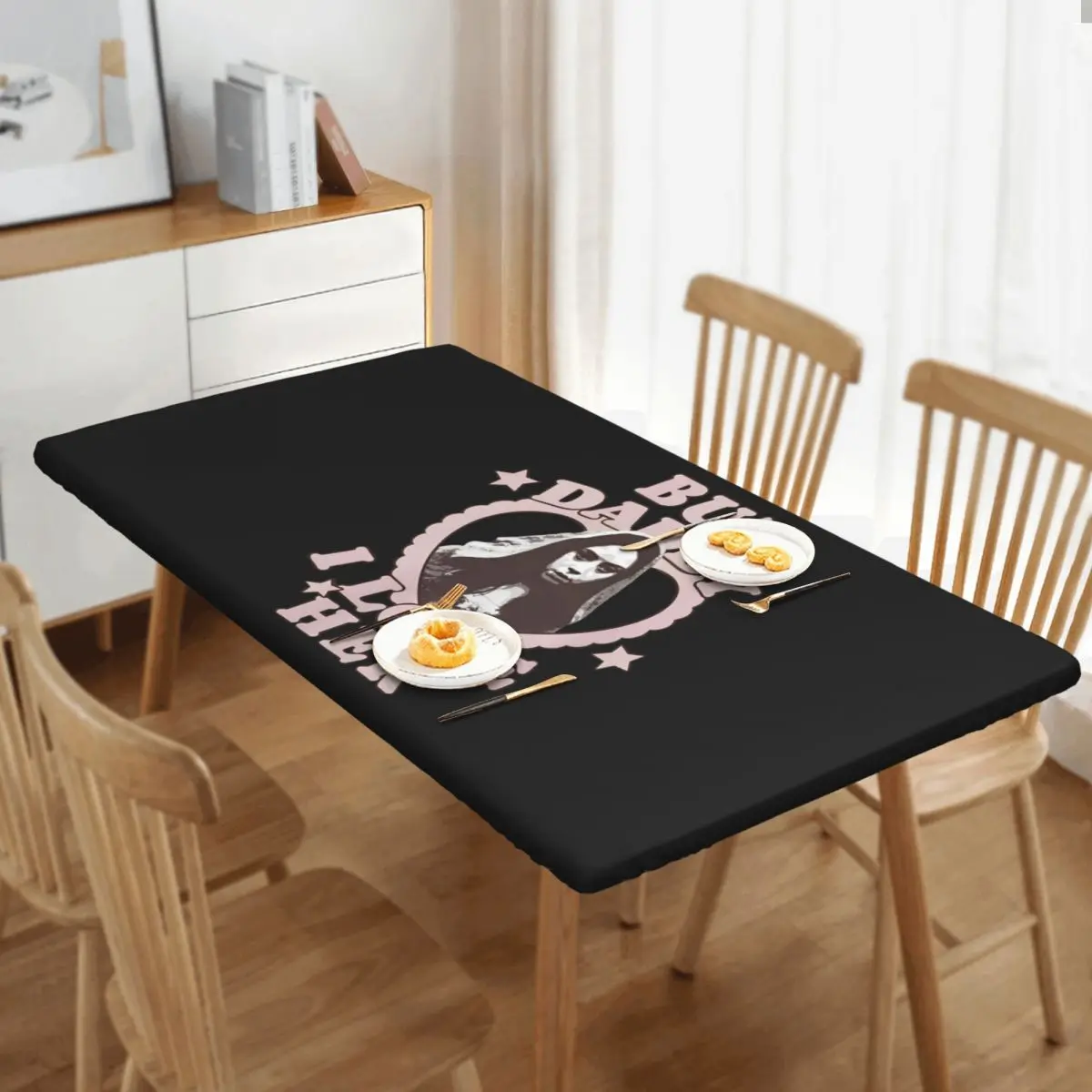 Pero papá, la amo, Aubrey Plaza es Rio Vidal, mantel rectangular impermeable para eventos, cubierta de mesa para comedor