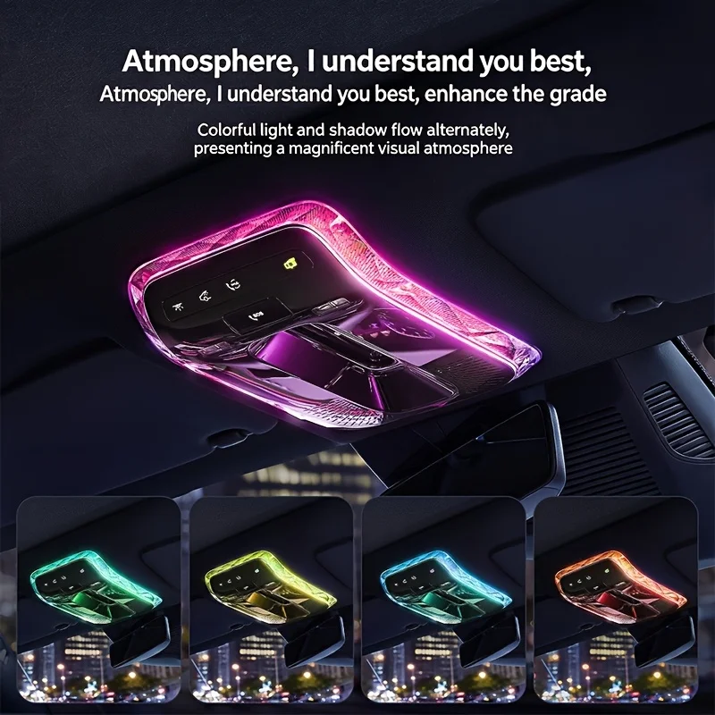For Mercedes Benz C GLC E Class W206 X254 W214 Crystal Reading Light Frames Decorative Stickers Interior Modification Accessorie