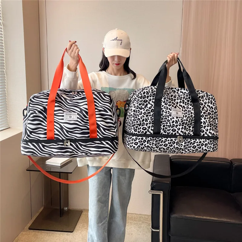 

Large Women Travel Bag Carry on Luggage Bag Zebra Pattern Handbag Duffle Shoulder Bag Tote Bags For Women Travel Suitcase