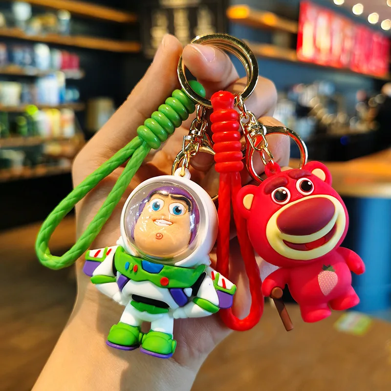 Anime Toy Story Disney Series PVC Doll Cars Keychain Pendant for Men and Women's Universal Decorative Products Accessory