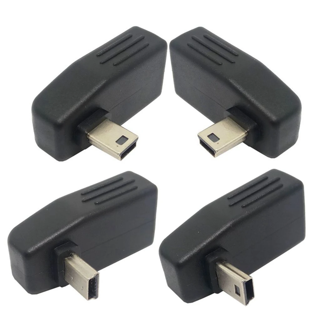 Mini USB Macho para USB Fêmea, Conversor de ângulo 90 °, Plug, No carro, MP3, MP4, Tablet, Sincronização de dados, Adaptador OTG, U-Di, 5Pin