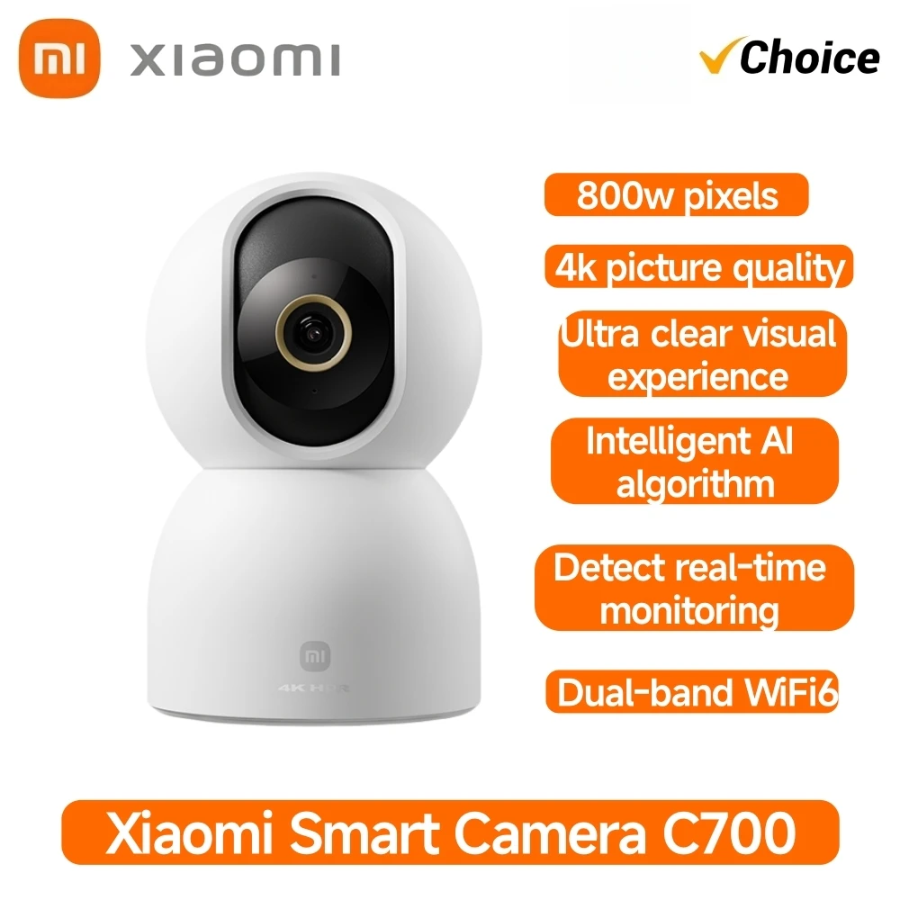 

Xiaomi Smart Camera C700 8MP 4K Ultra HD Low Light Full-color Baby Cry Detection 2-Way Voice Call Surveillance China Version